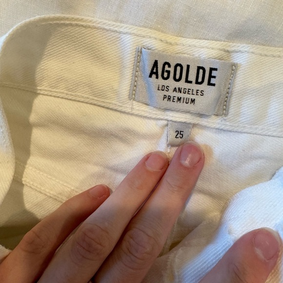 AGOLDE PARKER SHORTS - WHITE - Picture 3 of 3